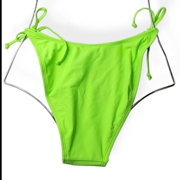 Xhilaration Neon Green String Bikini XL Jrs. - Picture 2 of 3